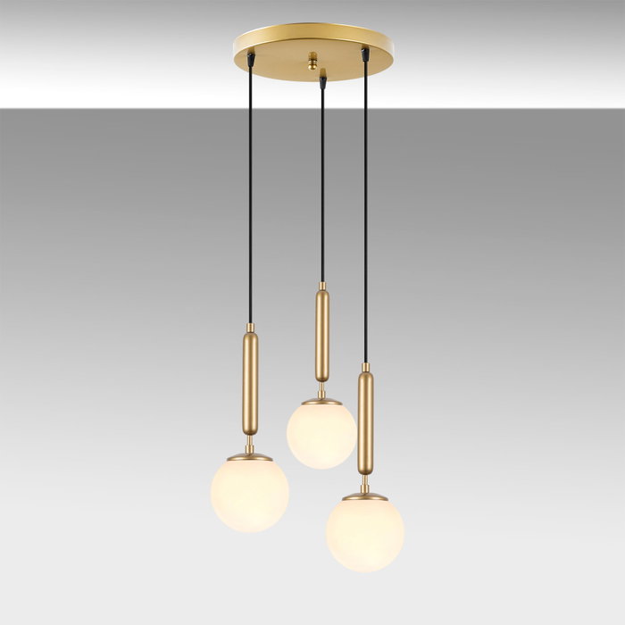 Opviq Lámpara de Araña 11469, Elegante Diseño Moderno Escandinavo, Dorado Brillante, Metal y Cristal, Ajustable 34x34x134 cm